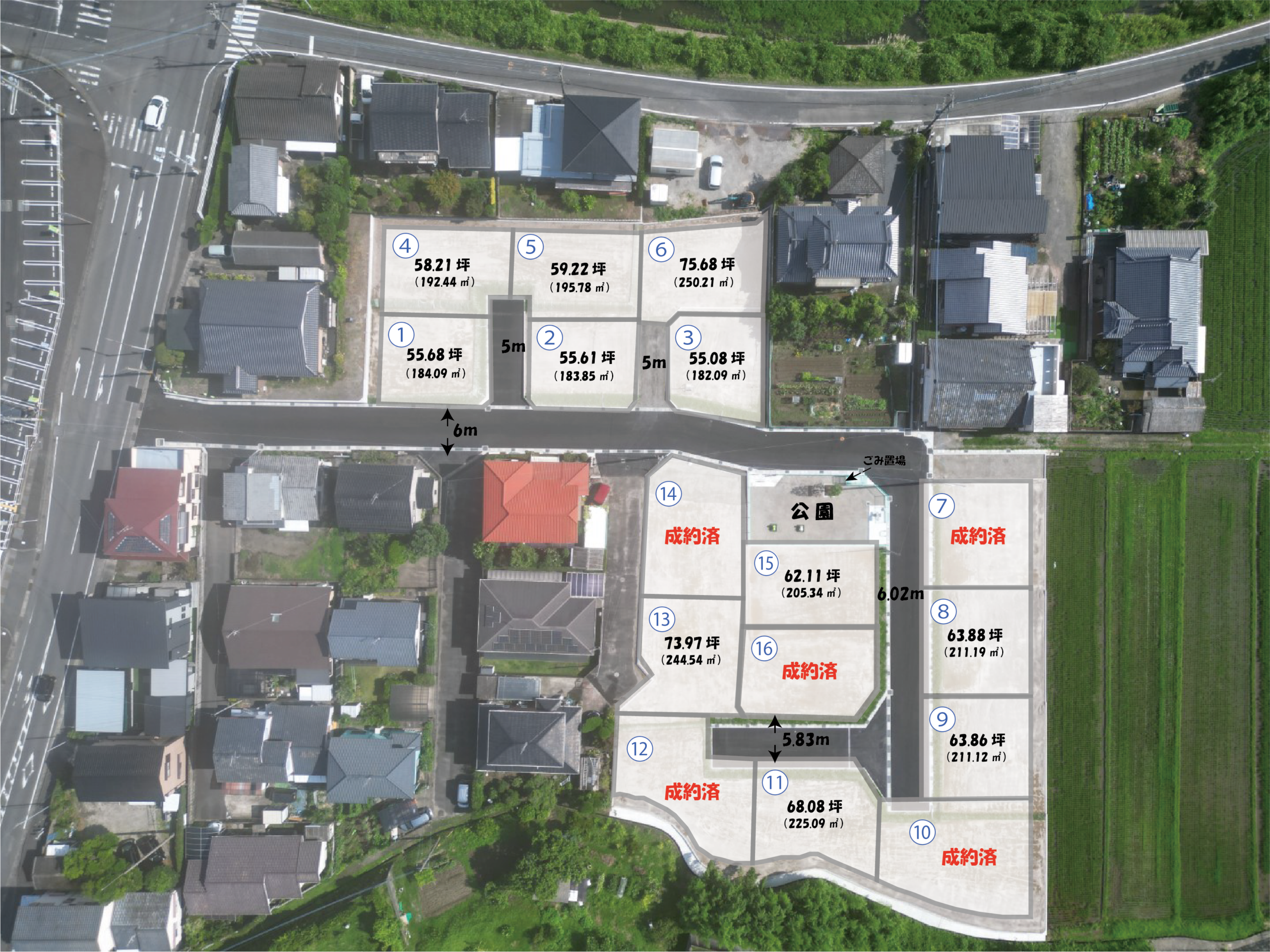 紹介・代理】 姶良市 平松 全16区画 分譲地 イイトコテラス平松