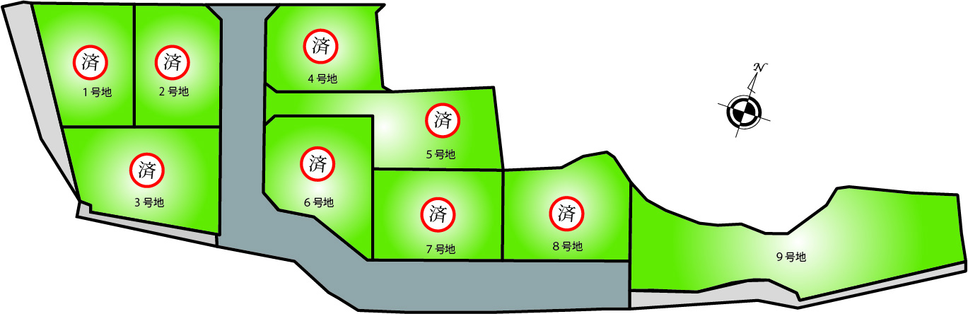 平松リバビュー②　全9区画　※残り1区画