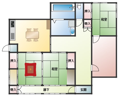 姶良市　東餅田　売家　4DK　1,680万円